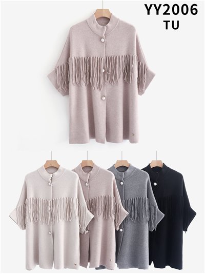 Chaqueta punto con flecos 2