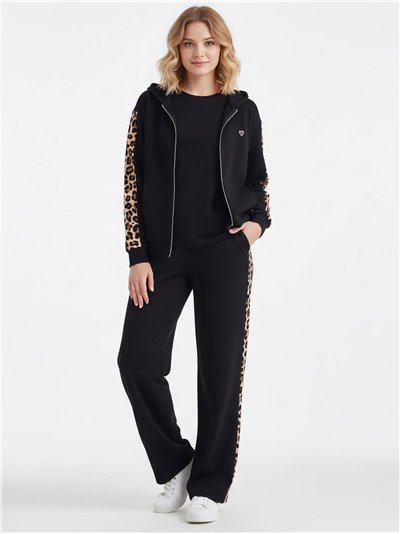 Conjunto Sudadera punto banda animal print + Pantalón