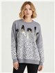 Jersey animal print con lentejuelas PARIS