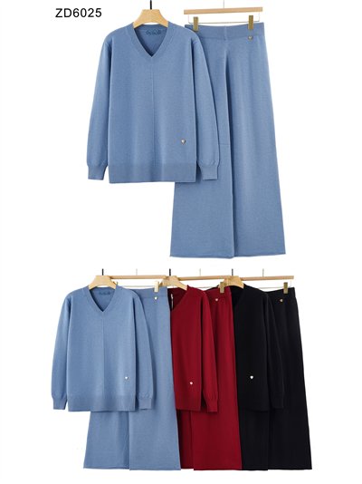 Conjunto Jersey cuello pico + Pantalón 2