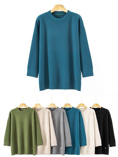 Jersey básico de punto cuello redondo 2