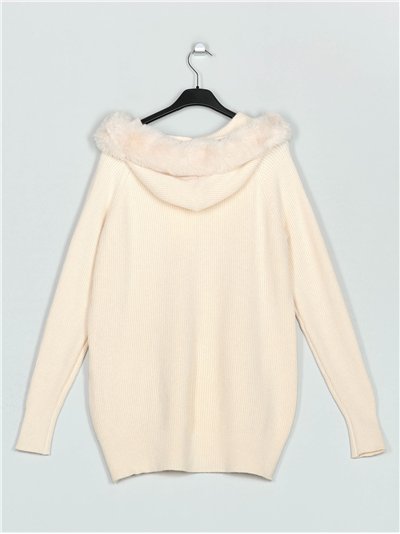 Jersey canalé pompones 2