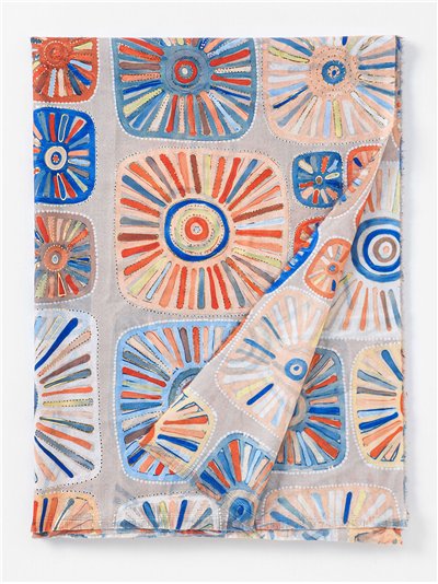 Bufanda geométrico metalizado