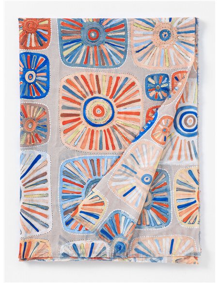 Bufanda geométrico metalizado