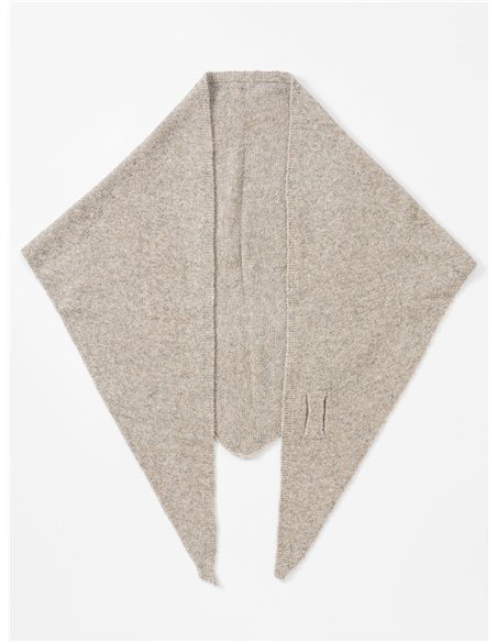 Chal triangular de punto tacto cachemira