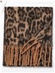 Bufanda animal print con flecos