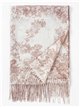 Toile de Jouy fringed scarf