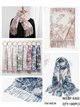 Toile de Jouy fringed scarf