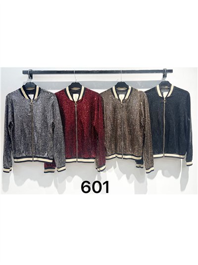 Chaqueta bomber fiesta de lentejuelas