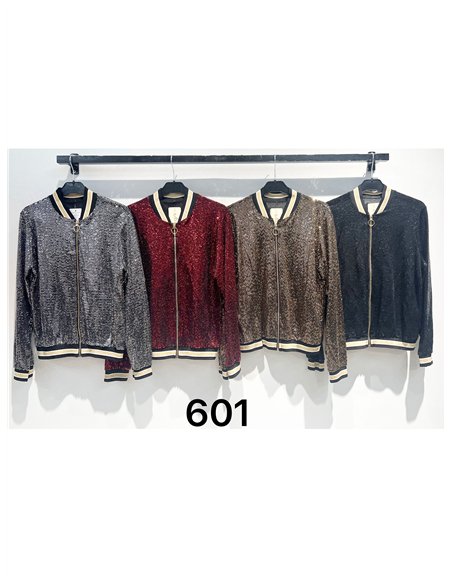 Chaqueta bomber fiesta de lentejuelas