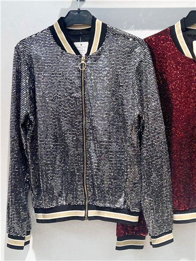 Chaqueta bomber fiesta de lentejuelas 2