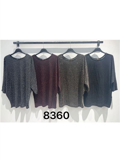 Blusa amplia fiesta con glitter