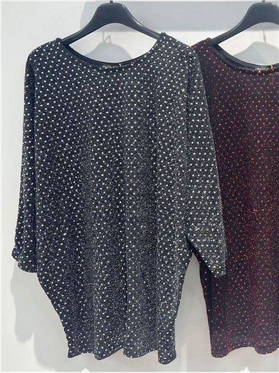 Blusa amplia fiesta con glitter 2