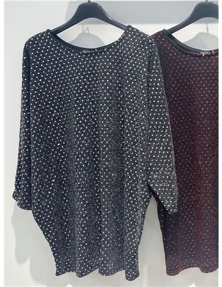 Blusa amplia fiesta con glitter