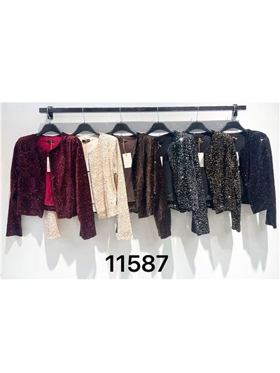 Chaqueta corta fiesta de lentejuelas