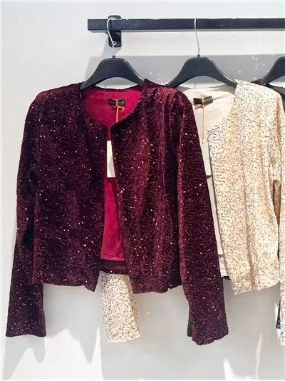 Chaqueta corta fiesta de lentejuelas 2