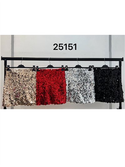 Falda mini fiesta de lentejuelas