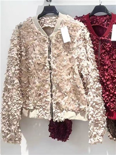 Bomber fiesta de tul flores con relieve 2