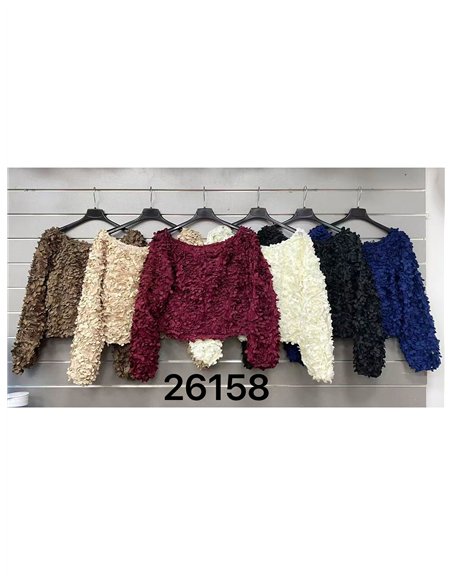 Blusa fiesta de tul flores con relieve