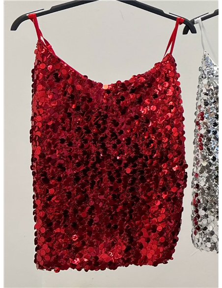 Top lencero fiesta de lentejuelas