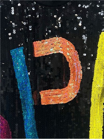 Vestido fiesta de lentejuelas grafiti 2