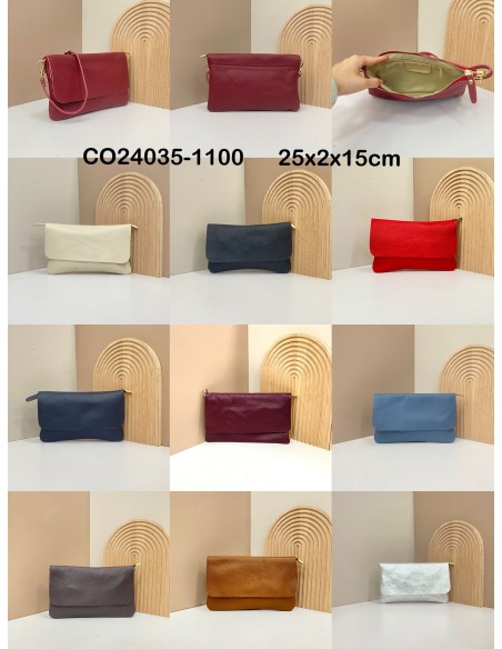 Leather crossbody bag with flap - AB-CO24035