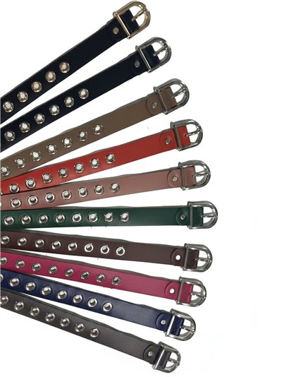 Cinturón ojales metálicos hebilla