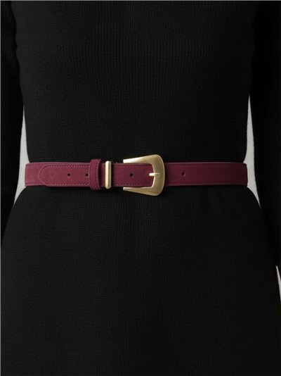 Cinturón piel hebilla triangular 2