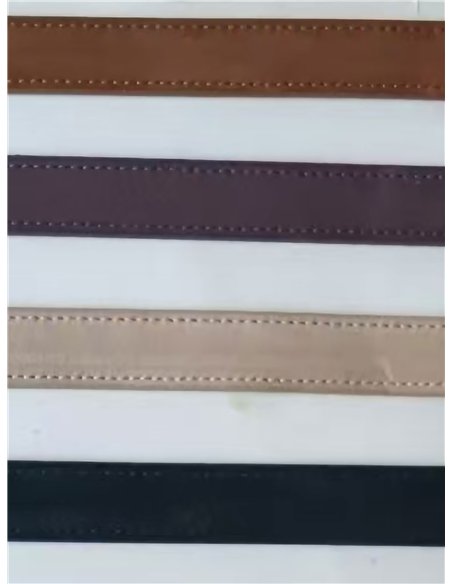 Cinturón piel hebilla clásica