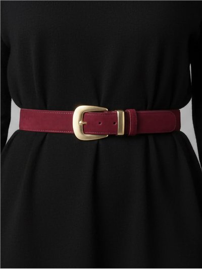 Cinturón piel hebilla oval grande 2