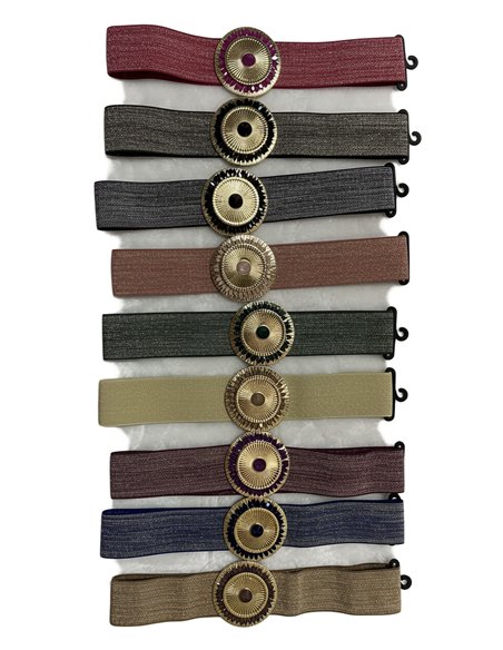 Cinturón elástico brillo hebilla