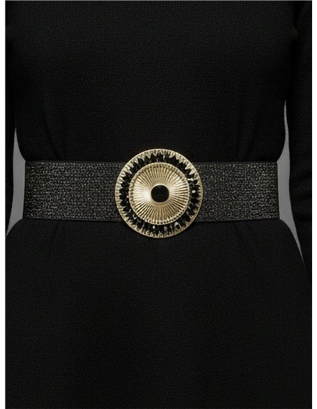 Cinturón elástico brillo hebilla