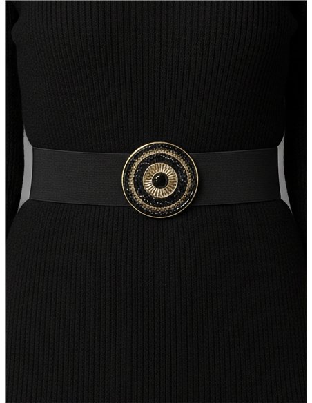 Cinturón elástico hebilla abalorios