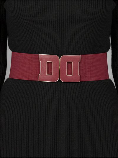 Cinturón elástico hebilla doble efecto piel 2