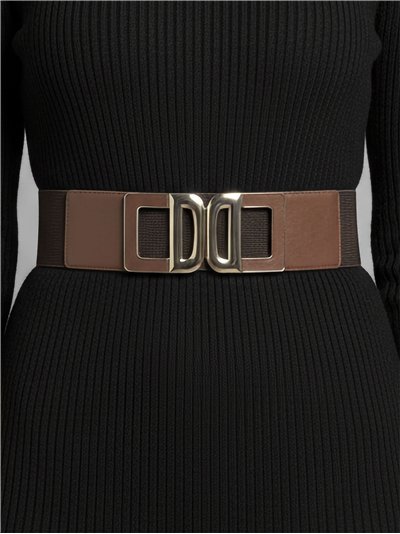 Cinturón elástico hebilla doble metálico 2