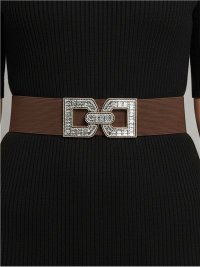 Cinturón elástico hebilla strass 2