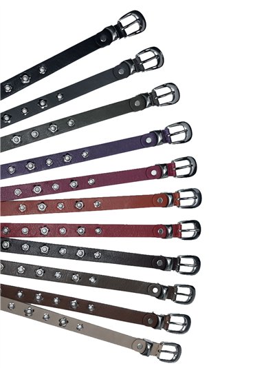 Cinturón fino con ojales flor