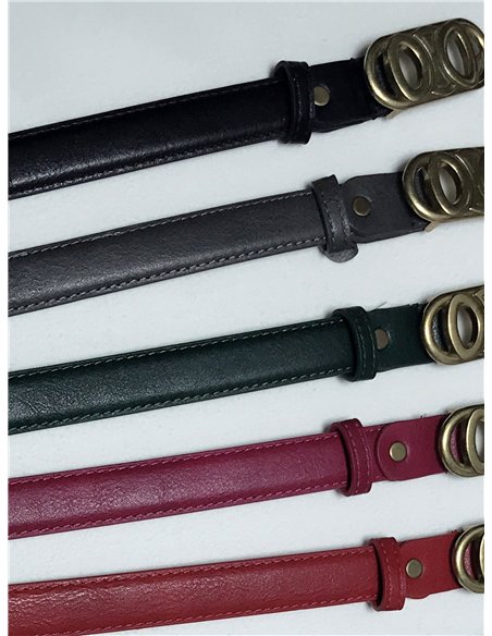 Cinturón hebilla doble vintage