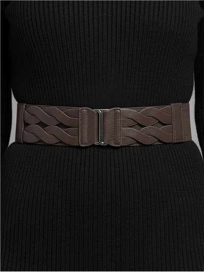 Cinturón elástico trenzado con cierre metálico 2