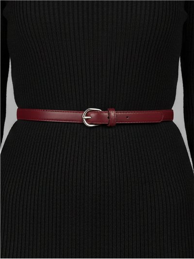 Cinturón básico liso hebilla redonda 2