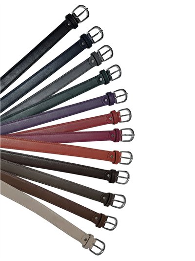 Cinturón básico liso hebilla redonda