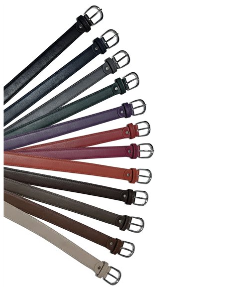 Cinturón básico liso hebilla redonda