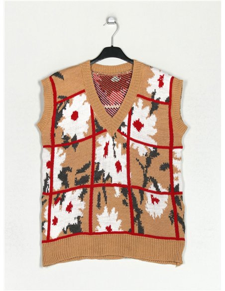 Chaleco punto estampado