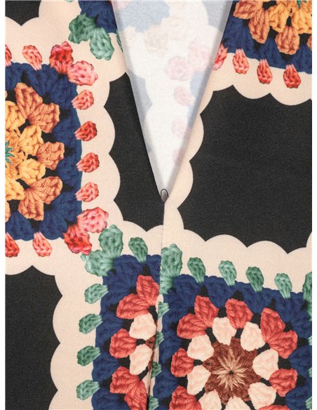 Vestido largo fluido estampado