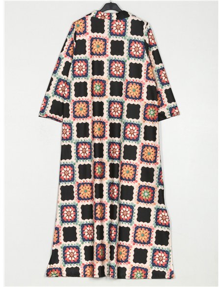 Maxi printed flowing dress