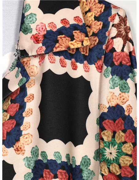 Maxi printed flowing dress