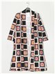Chaqueta larga estampada