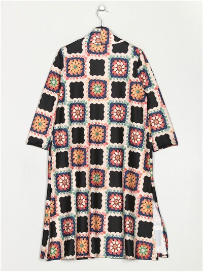 Chaqueta larga estampada 2