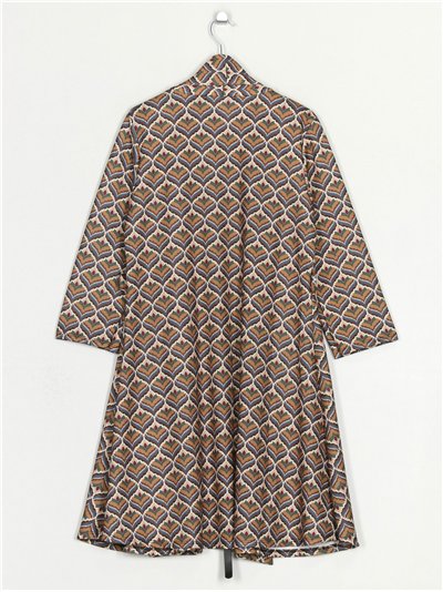 Chaqueta larga estampada 2