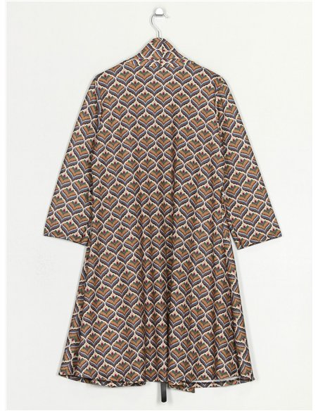 Chaqueta larga estampada